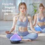 Aroma 500 ML Diffuser, Essential Oil Diffuser with Remote Control, Humidifier with 14 Color Lights for Large Room, 4 Timer Setting, Auto Shut-Off Gray - Image 3