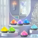 Aroma 500 ML Diffuser, Essential Oil Diffuser with Remote Control, Humidifier with 14 Color Lights for Large Room, 4 Timer Setting, Auto Shut-Off Gray - Image 4