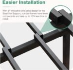 Novilla Queen Bed Frame, 14 Inch Metal Platform Bed Frame Queen Size with Storage Space Under Bed, Heavy Duty Steel Slat Support, Easy Assembly, No Box Spring Needed - Image 4