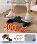 Waist Twister Exercise Machine, 300LBS Capacity Ab Machine with The Smart Digital Counter, 20dB Silent Operation, Anti-Slip Stability Home Gym Workout Equipment for Women - Image 3
