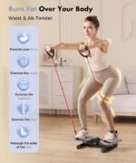 Waist Twister Exercise Machine, 300LBS Capacity Ab Machine with The Smart Digital Counter, 20dB Silent Operation, Anti-Slip Stability Home Gym Workout Equipment for Women - Image 4