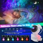 KIMHY Astronaut Galaxy Projector 2 in 1 for Bedroom with Moon Lamp, Star Projector, Galaxy Light with 8 Nebula Effects, Timer and Remote Control, Space Projector - Image 4