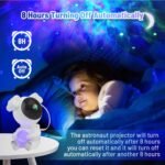 KIMHY Astronaut Galaxy Projector 2 in 1 for Bedroom with Moon Lamp, Star Projector, Galaxy Light with 8 Nebula Effects, Timer and Remote Control, Space Projector - Image 5