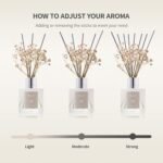 Airkeep Reed Diffuser Set,3.38 fl oz (100 ml) - Ocean Mist&Sea Salt Oil Diffusers with 8 Reed Sticks,Home Fragrance Reed Diffuser for Bathroom Shelf Decor - Image 3
