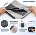 OlarHike 10 Set Compression Packing Cubes for Travel, Black, Nylon, Luggage Packing Organizers, Rectangular, Zipper Closure, Expandable, Compression, 3.12L, Perfect for Any Travel Scenario - Image 7