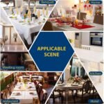 Dining Room Chair Covers - Stretch Kitchen/Dining Room Set of 4, Removable Washable Slipcovers for Home, Hotel, Banquet - Image 5