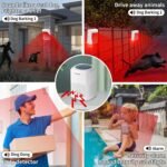 S SELDORAUK Dog Barking Alarm Motion Sensor- 1000 Feet Wireless Home Security Detector Door Chime Alarm Kit White (1Receiver+3Motion Detectors) - Image 4