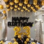 CANREVEL Happy Birthday Banner 13pcs 16inch Mylar Foil Letters 12pcs Star Balloons Birthday Party Decorations for Kids and Adults - 3D Black - Image 7