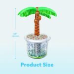 JOYIN 60" Inflatable Palm Tree Cooler, Beach Theme Decor, Pool Party Decorations, Luau Hawaiian Birthday Party Supplies, Ocean Jungle Tropical Themed Summer Outdoor Drink Cooler - Image 5
