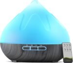 Aroma 500 ML Diffuser, Essential Oil Diffuser with Remote Control, Humidifier with 14 Color Lights for Large Room, 4 Timer Setting, Auto Shut-Off Gray - Image 2