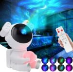 KIMHY Astronaut Galaxy Projector 2 in 1 for Bedroom with Moon Lamp, Star Projector, Galaxy Light with 8 Nebula Effects, Timer and Remote Control, Space Projector - Image 2