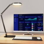 LED Desk Lamp for Home Office, Desk Light for Video Call, 3 Color Temperature 10 Brightness Computer Light, Dimmable Led Desk Light with Memory & Timer Func, Metal Swing Arm Architect Desk Lamp White - Image 2