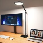 Led Desk Lamps for Home Office with Base, Tall Desk Lamp with 50 Light Modes & Memory and Timer Func Computer Light, Flexible Adjustable Table Lamps for Video Conference, Architect or Study(Black) - Image 2